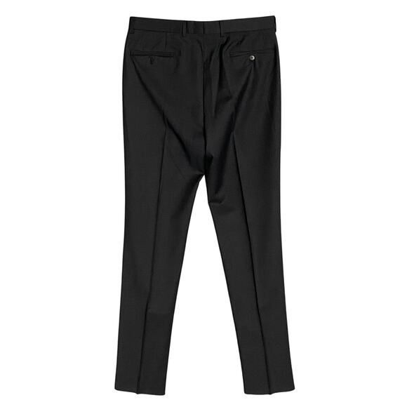 Armani Exchange Dress Pant Men's 34W Flat Front Raw Hem Stretch Wool Gray NEW - Picture 5 of 15